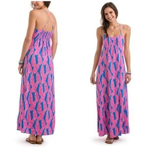 Vineyard Vines Palm Print Cross Strap Maxi Dress 8